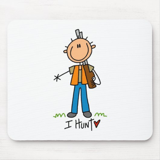 Strichmännchen Jäger Mousepad (Vorne)