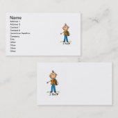 Strichmännchen-Jäger Visitenkarte (Vorne/Hinten)