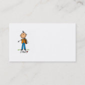 Strichmännchen-Jäger Visitenkarte (Rückseite)