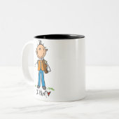 Strichmännchen Jäger Zweifarbige Tasse (Vorderseite Links)