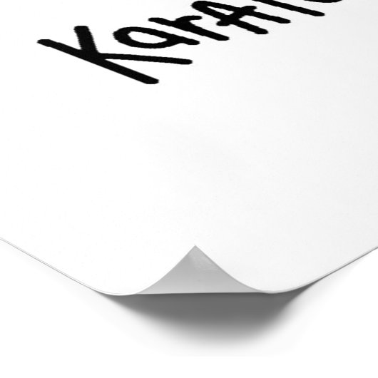 Strichmännchen Karate T - Shirt und Geschenke Poster (Ecke)