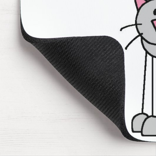 Strichmännchen-Katzen Mousepad (Ecke)
