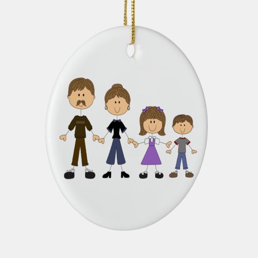 Strichmännchen Keramik Ornament (Rechts)