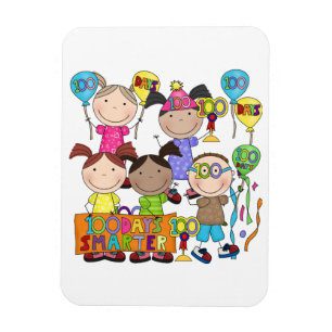 Strichmännchen Kids 100 Tage schlauer Magnet