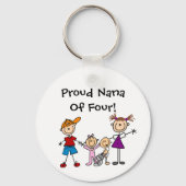 Strichmännchen Kids Family Schlüsselanhänger (Vorderseite)