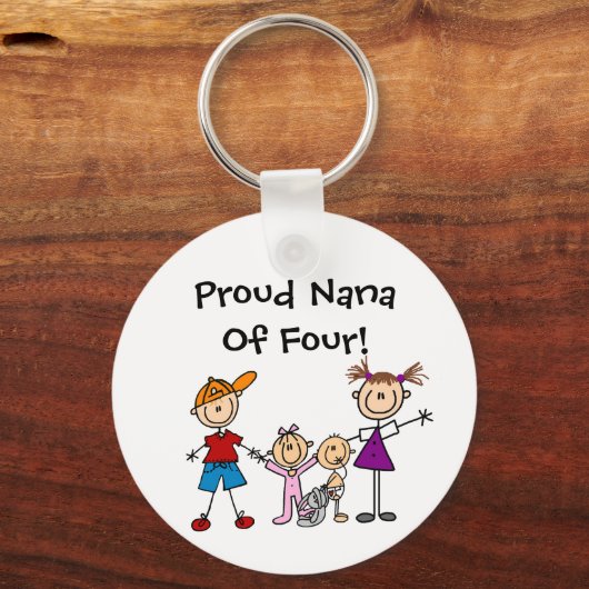 Strichmännchen Kids Family Schlüsselanhänger (Vorderseite)