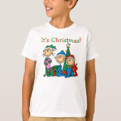 Strichmännchen-Kinder ist es WeihnachtsT - Shirt (Vorderseite)
