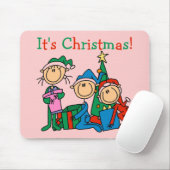 Strichmännchen Kinder Weihnachtsgeschenke und Gesc Mousepad (Mit Mouse)