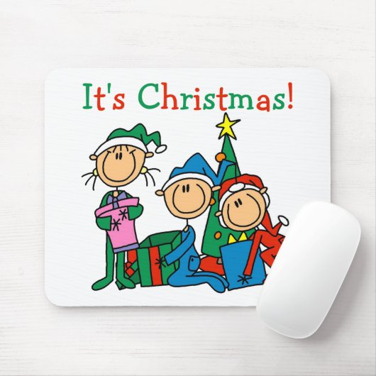 Strichmännchen Kinder Weihnachtsgeschenke und Gesc Mousepad (Mit Mouse)