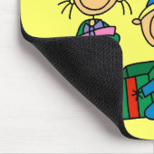 Strichmännchen Kinder Weihnachtsgeschenke und Gesc Mousepad (Ecke)