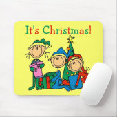 Strichmännchen Kinder Weihnachtsgeschenke und Gesc Mousepad (Mit Mouse)