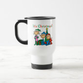 Strichmännchen Kinder Weihnachtsgeschenke und Gesc Reisebecher (Links)