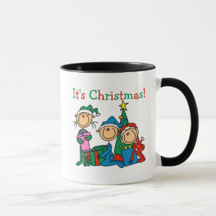 Strichmännchen Kinder Weihnachtsgeschenke und Gesc Tasse