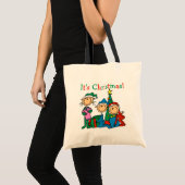Strichmännchen Kinder Weihnachtsgeschenke und Gesc Tragetasche (Vorderseite (Produkt))