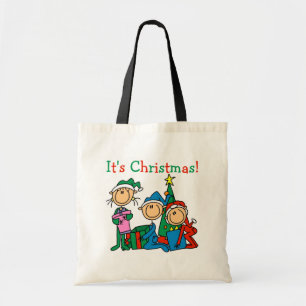 Strichmännchen Kinder Weihnachtsgeschenke und Gesc Tragetasche