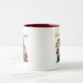 Strichmännchen Kinder Weihnachtsgeschenke und Gesc Zweifarbige Tasse (Mittel)