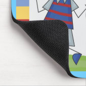 Strichmännchen-Kinderkarten und Geschenke Mousepad (Ecke)