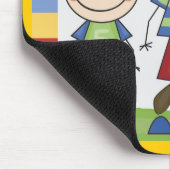 Strichmännchen-Kinderkarten und Geschenke Mousepad (Ecke)