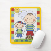 Strichmännchen-Kinderkarten und Geschenke Mousepad (Mit Mouse)