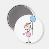 Strichmännchen Kleinkind Magnet (Vorderseite/Rückseite)