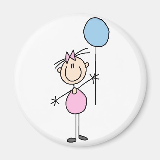 Strichmännchen Kleinkind Magnet (Vorne)