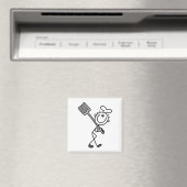 Strichmännchen-Koch Mit Gabel Magnet (In Situ (Geschirrspüler))