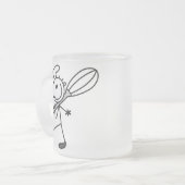 Strichmännchen-Koch mit Kohlenwipper Mattglastasse (Vorderseite Links)