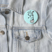 Strichmännchen-Koch Mit Schöpflöffel Button (Beispiel)