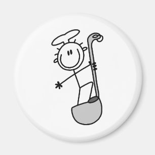 Strichmännchen-Koch mit Schöpflöffel Magnet