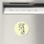 Strichmännchen-Koch Mit Schöpflöffel Magnet (In Situ (Geschirrspüler))