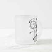 Strichmännchen-Koch mit Schöpflöffel Mattglastasse (VorderseiteRechts)