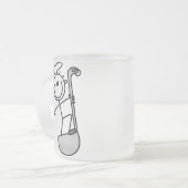 Strichmännchen-Koch mit Schöpflöffel Mattglastasse (Vorderseite Links)