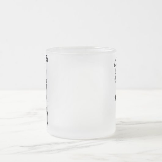 Strichmännchen-Koch mit Schöpflöffel Mattglastasse (Mittel)