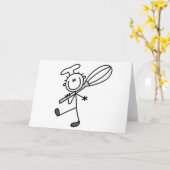 Strichmännchen Koch mit Whisk Tshirts Karte (Gelbe Blume)