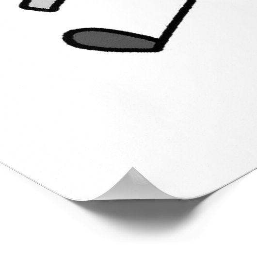 Strichmännchen Koch mit Whisky Poster (Ecke)