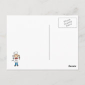 Strichmännchen-Koch Postkarte (Rückseite)