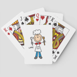 Strichmännchen-Koch Spielkarten