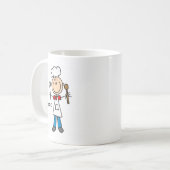 Strichmännchen-Koch-T - Shirts und Geschenke Kaffeetasse (Vorderseite Links)