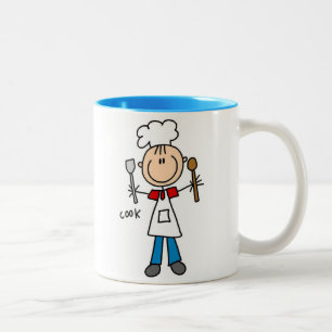 Strichmännchen-Koch Zweifarbige Tasse