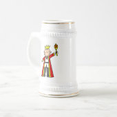Strichmännchen-König Bierglas (Vorderseite Links)