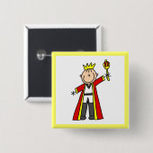 Strichmännchen-König Button (Vorne & Hinten)
