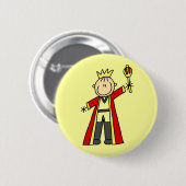 Strichmännchen-König Button (Vorne & Hinten)