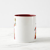 Strichmännchen-König Zweifarbige Tasse (Mittel)