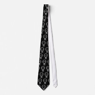 Strichmännchen-Krawatte Krawatte
