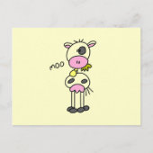 Strichmännchen Kuh T - Shirt und GIfts Postkarte (Vorderseite)