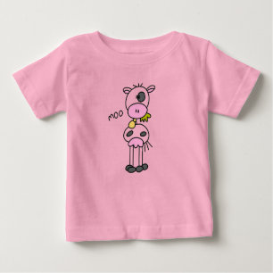 Strichmännchen-Kuh-T-Shirts und Geschenke Baby T-shirt
