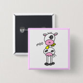 Strichmännchen-Kuh-T-Shirts und Geschenke Button (Vorne & Hinten)