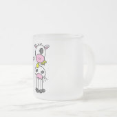 Strichmännchen-Kuh-T-Shirts und Geschenke Mattglastasse (VorderseiteRechts)
