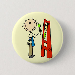 Strichmännchen-Künstler Button