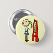 Strichmännchen-Künstler Button (Vorne & Hinten)